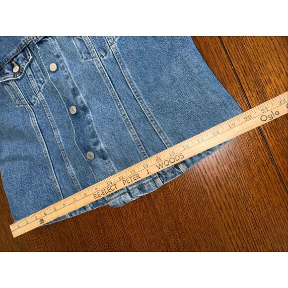 Levi’s Red Tab Denim Vest – Classic Blue Jean Sleeveless Jacket - Picture 12 of 14